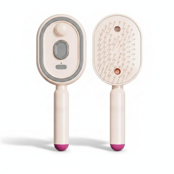 Steam Hair Styling Brush | 3-in-1 Mist Sprayer, Detangling Comb &amp; Scalp Massage Tool