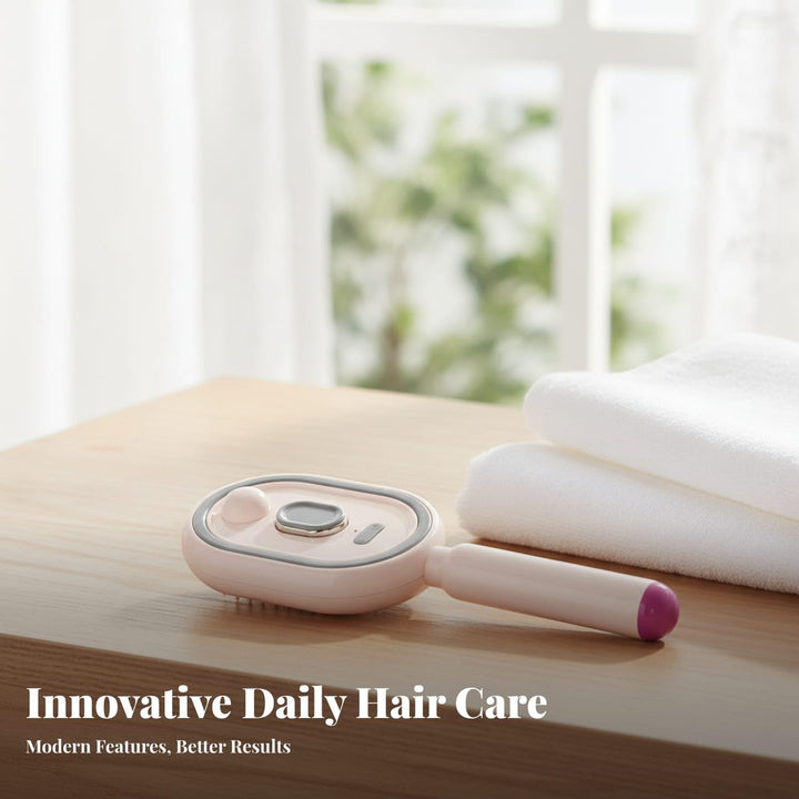Steam Hair Styling Brush | 3-in-1 Mist Sprayer, Detangling Comb &amp; Scalp Massage Tool