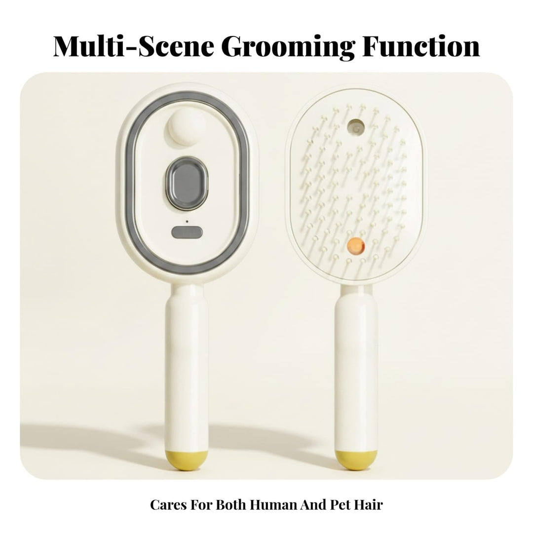 Steam Hair Styling Brush | 3-in-1 Mist Sprayer, Detangling Comb &amp; Scalp Massage Tool