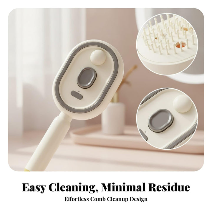 Steam Hair Styling Brush | 3-in-1 Mist Sprayer, Detangling Comb &amp; Scalp Massage Tool