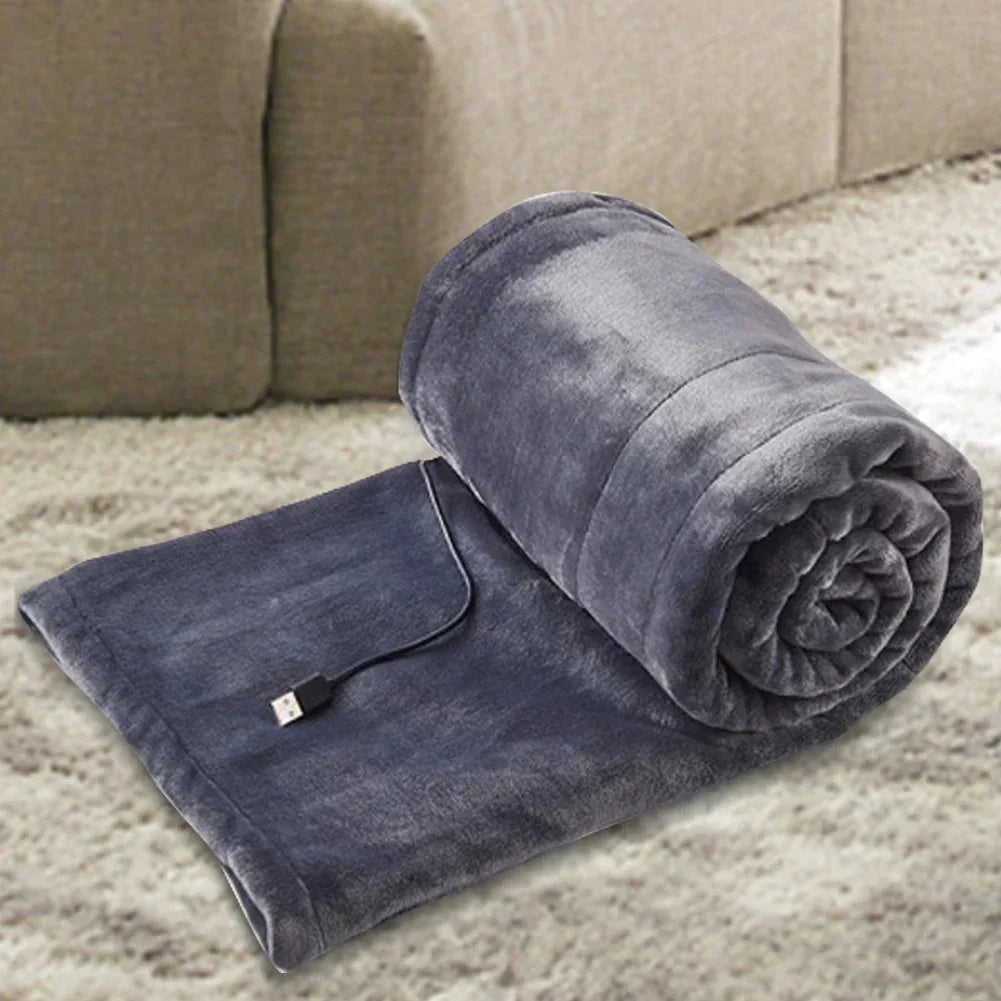 USB Heated Blanket with 3 Adjustable Heat Settings – 39 × 31 Inches