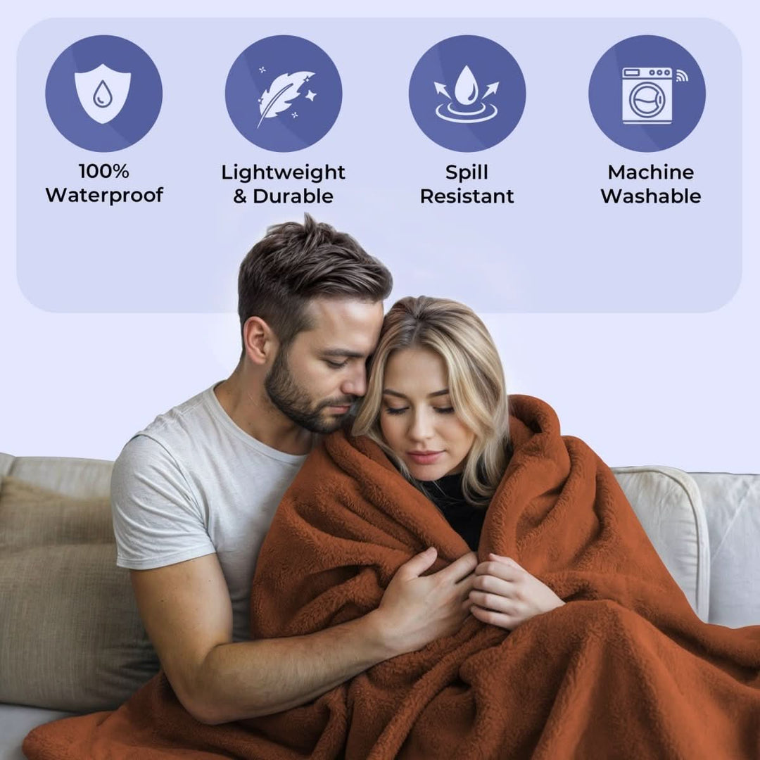 Waterproof Blanket for Bed &amp; Sofa | Moisture-Resistant Furniture Protector | Machine Washable
