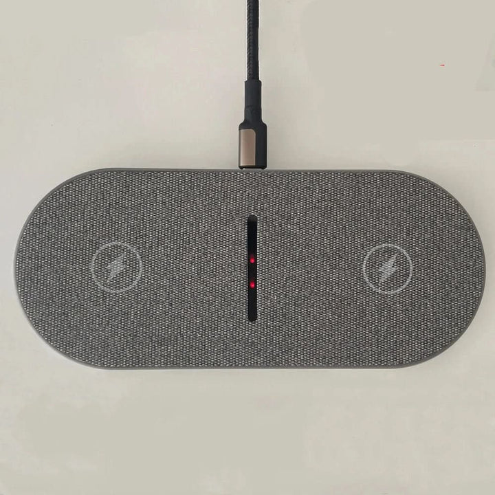 Wireless Charging Station | Dual Device Fast Charging | 40W Qi-Compatible Charging Dock