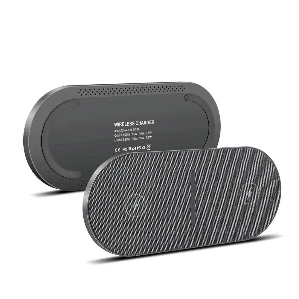 Wireless Charging Station | Dual Device Fast Charging | 40W Qi-Compatible Charging Dock