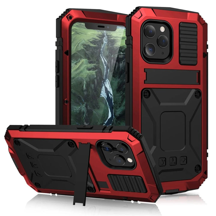 iPhone Case | Tempered Glass &amp; Metal Protection | Shockproof Full-Body Cover